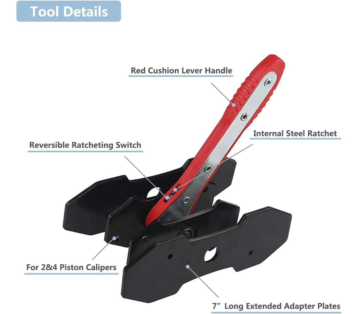 Ratchet Tool Disc Brake Piston Caliper Separator 360° 