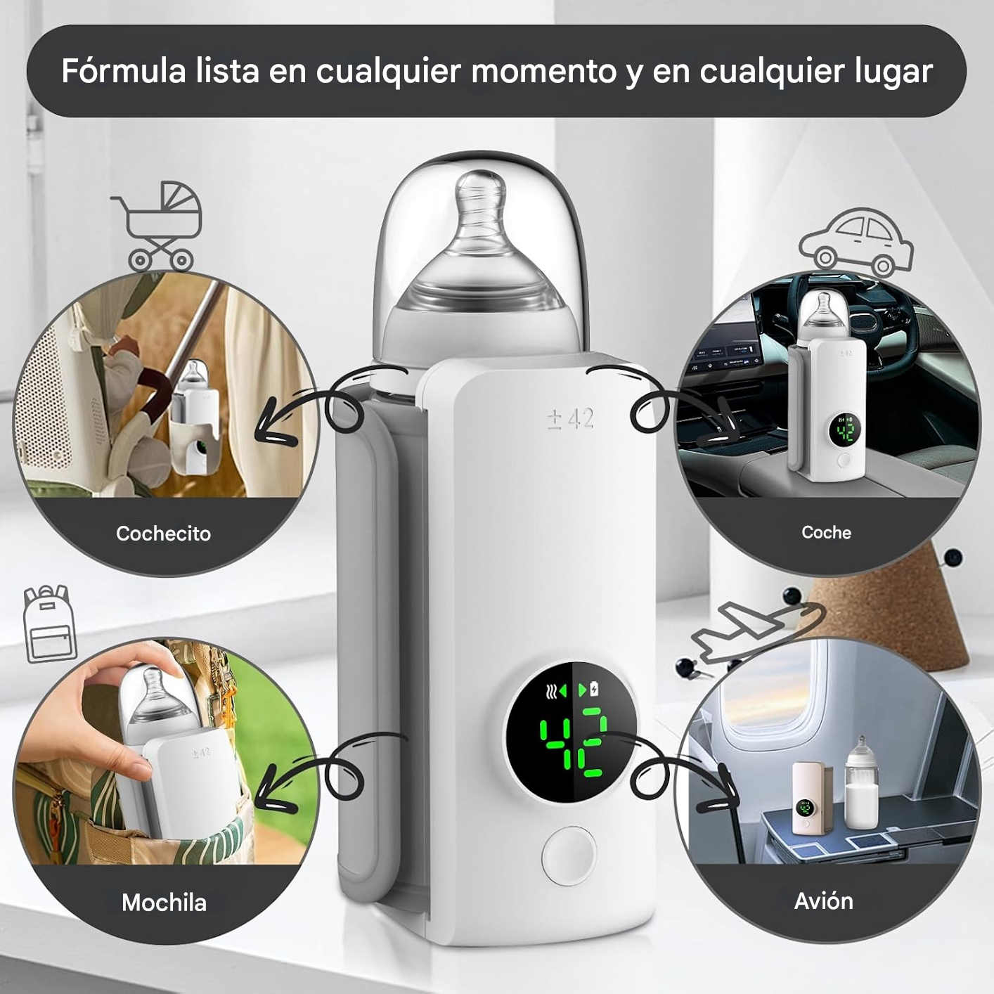 Calentador De Biberones Portátil, Inalámbrico Para Viajar KinmeitWader™