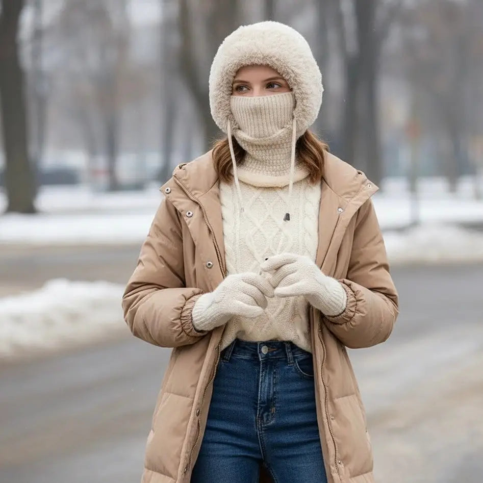 TrioWarm™ 3-in-1 Winter Beanie — Beanie, Neck Warmer & Face Cover in One