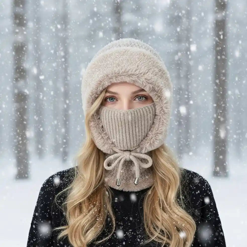 TrioWarm™ 3-in-1 Winter Beanie — Beanie, Neck Warmer & Face Cover in One