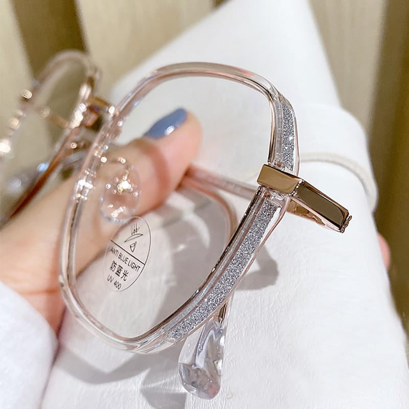 Transparent Glasses with Shiny Frame for Women - Veyra™ 